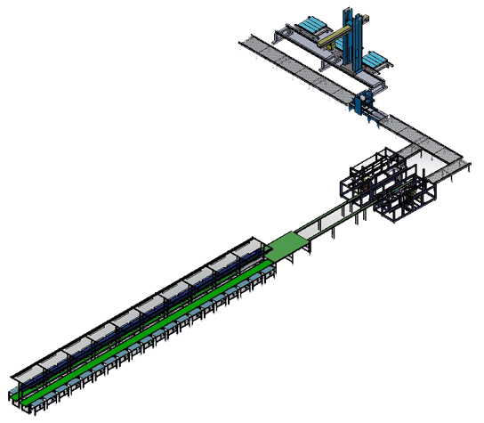 九陽人工裝盒，自動裝箱碼垛線
